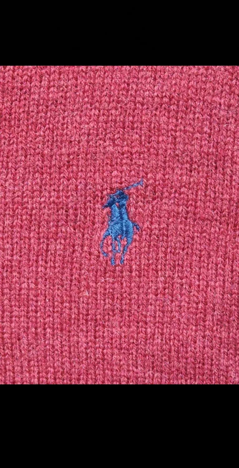 (L) 랄프로렌 폴로 니트 버건디 램스울 브이넥 스웨터  상품이미지4