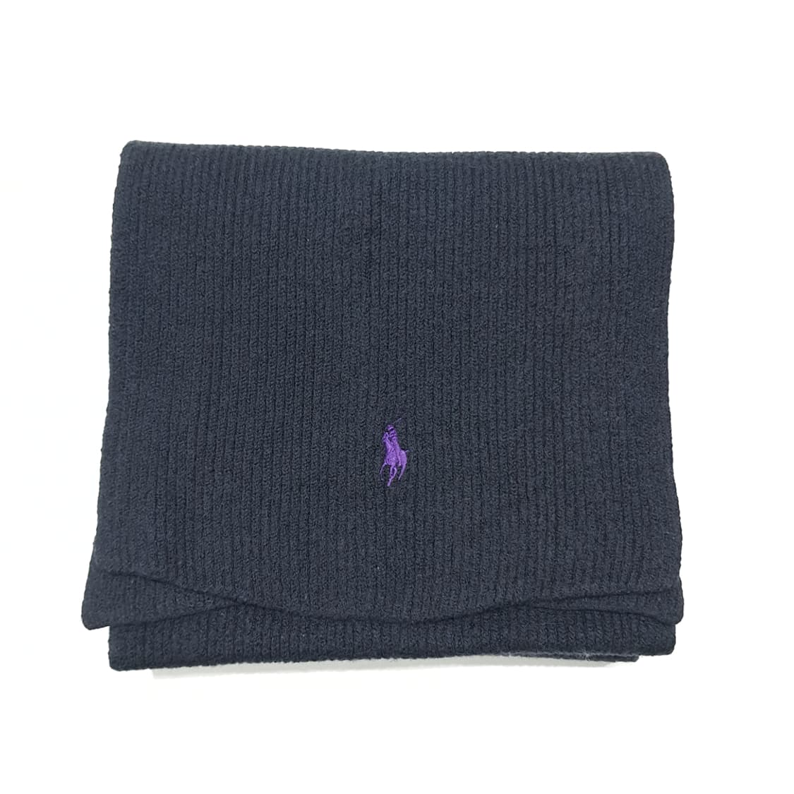 MX572 폴로 00s 울 리브드 퍼플 포니 블랙 머플러 목도리 상품이미지7