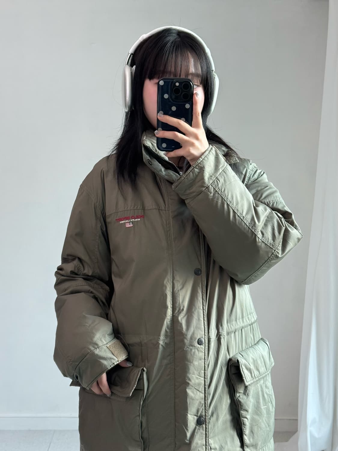 폴로 스포츠 카키 사파리 구스다운 패딩 상품이미지4