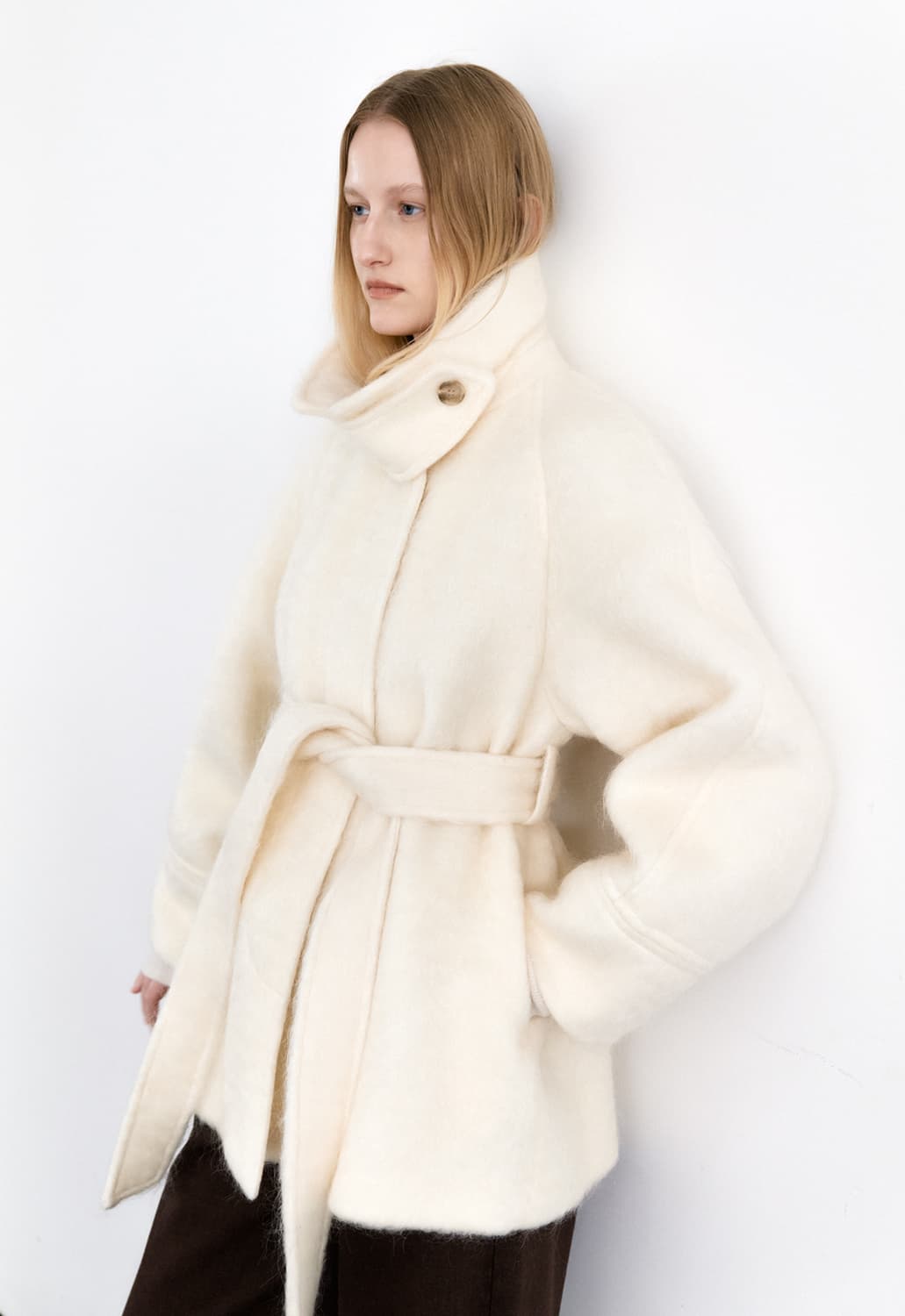 아틀리에 나인 HAIRY WOOL BELTED HAL 상품이미지1