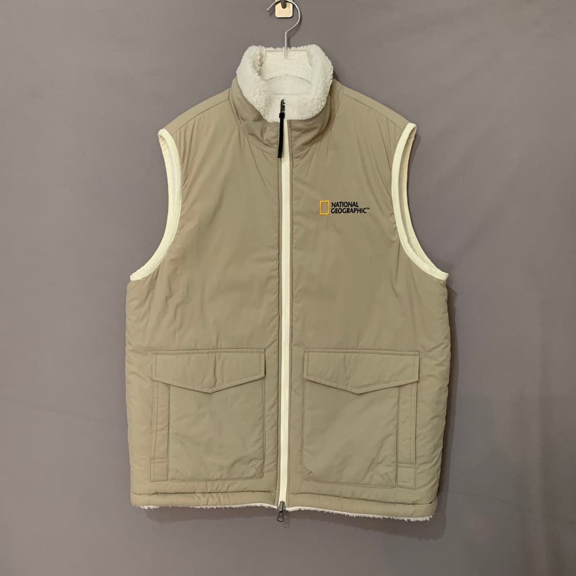L 내셔널지오그래픽 제시에너 리버시블 플리스 뽀글이 베스트 조끼 상품이미지3