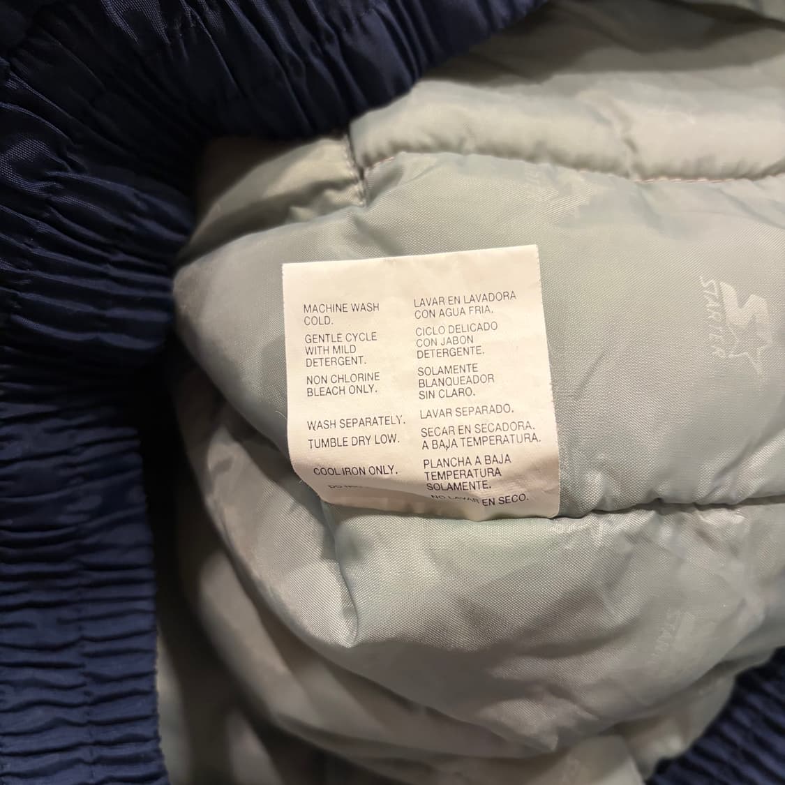 [M] 스타터 NFL 프로라인 카우보이스 후드 패딩 자켓 네이비 B655 상품이미지8