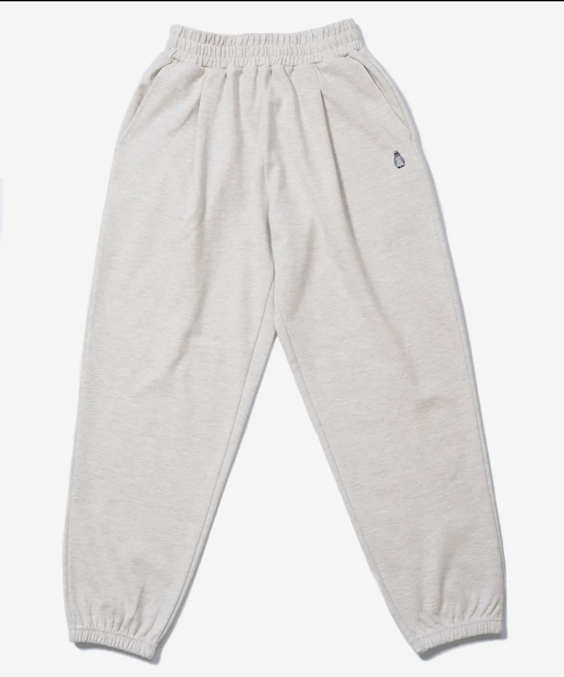 원턱 와이드 스웨트 조거팬츠 오트밀 상품이미지1