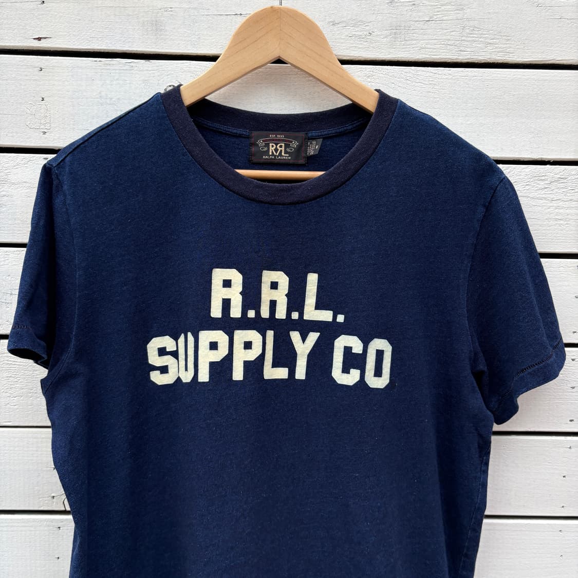 RRL 폴로 더블알엘 인디고 반팔 티셔츠 상품이미지3