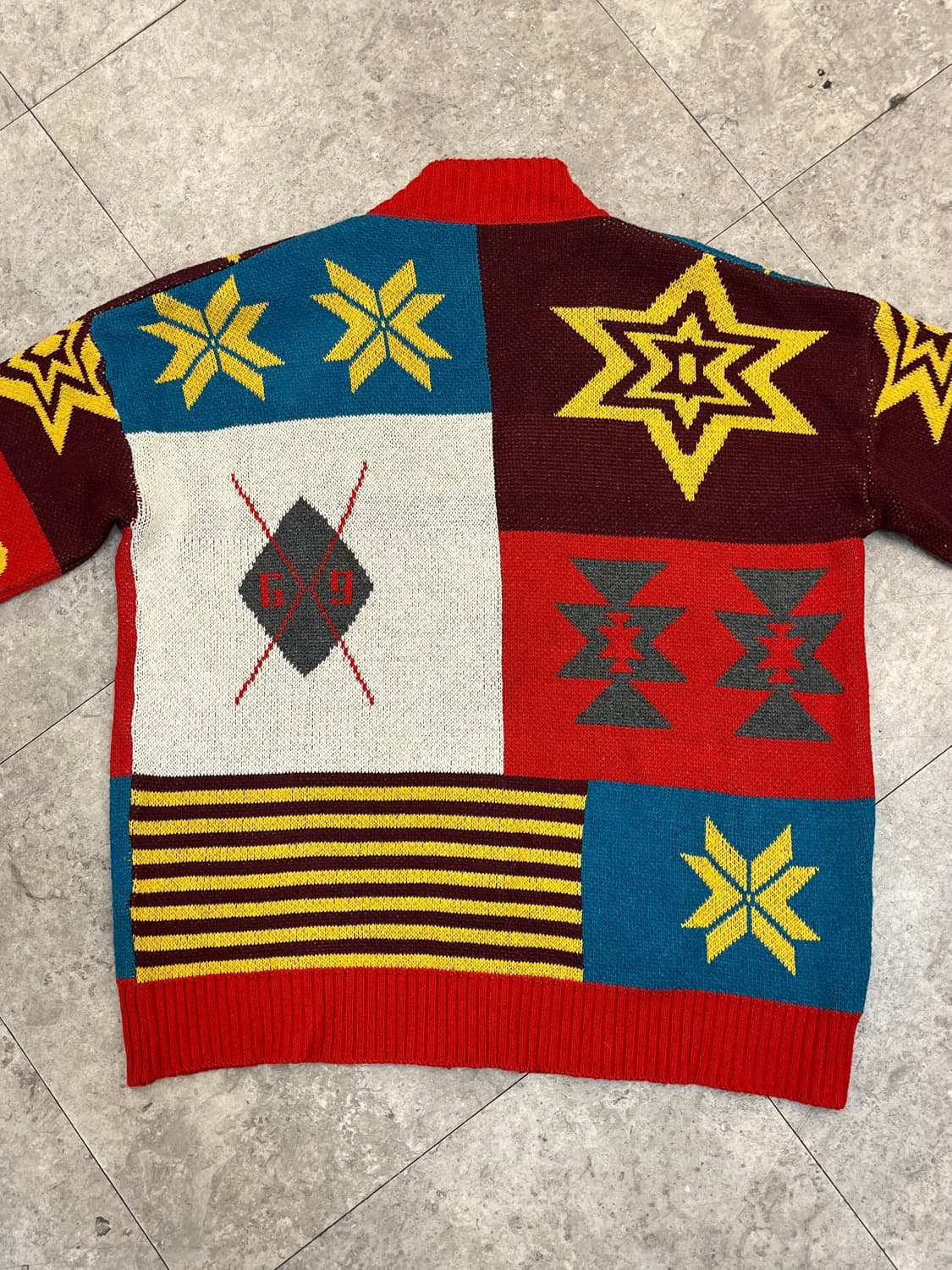 빈티지 노르딕 패턴 가디건 레드 #csz3016 상품이미지6