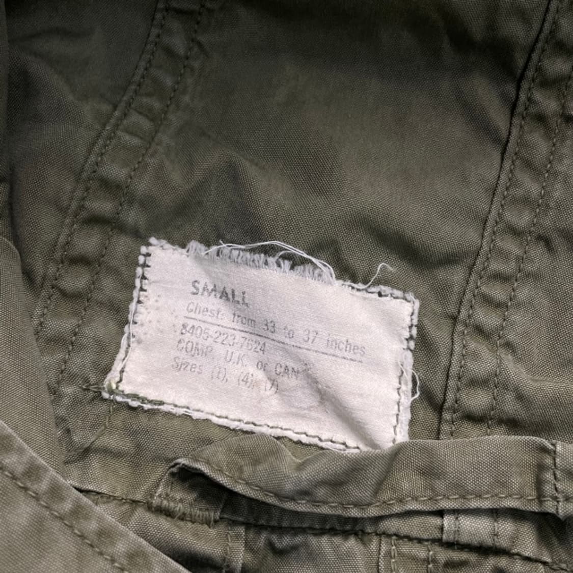 100 60s 미군 오리지날 M-6 피쉬테일 개파카 야상자켓 상품이미지3