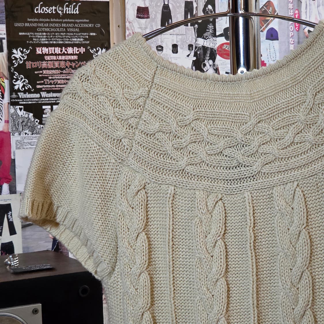 JPN 모리걸 꽤배기 반팔 니트 원피스 상품이미지6