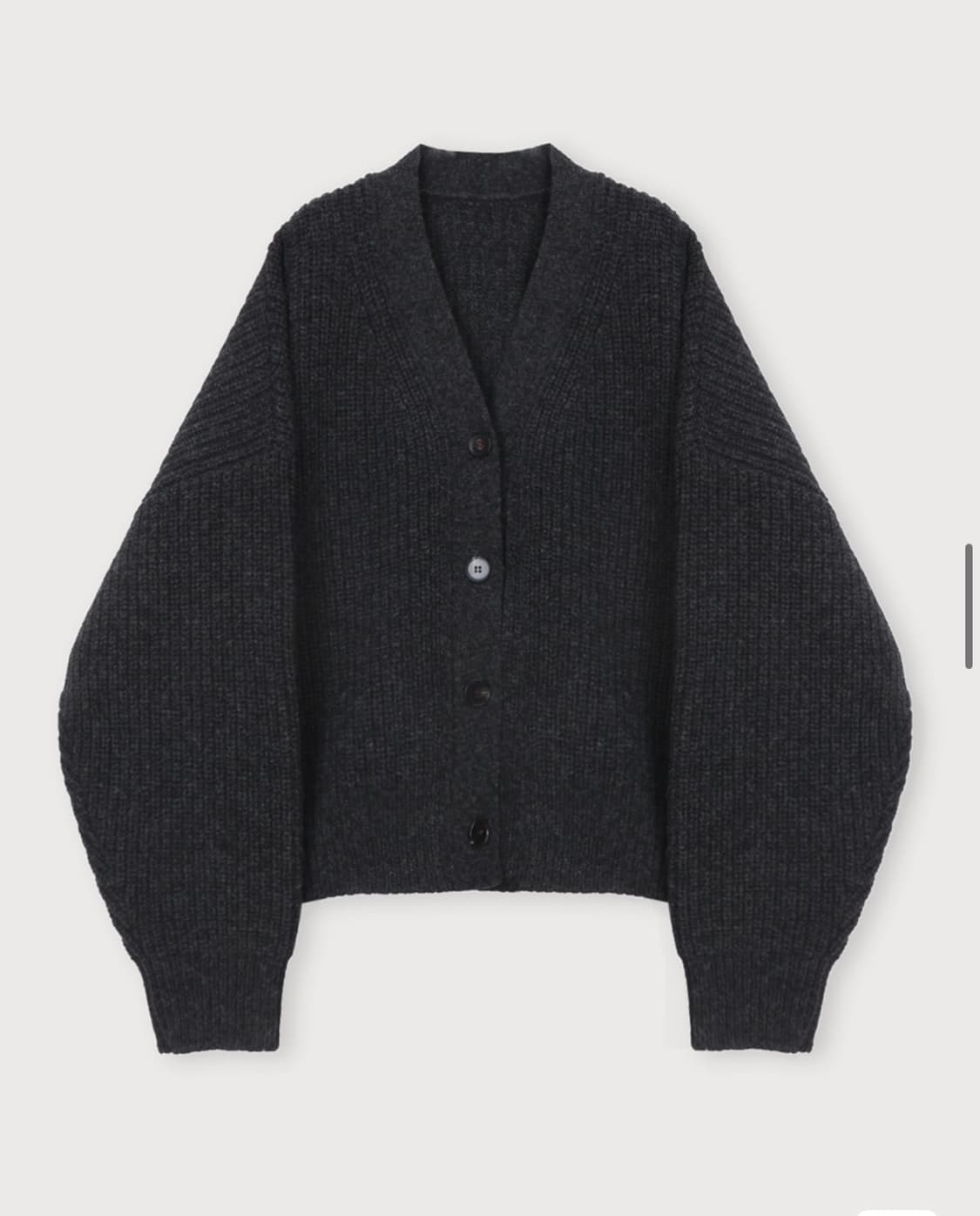 에토스 OVERFIT BULKY CARDIGAN 그레이 상품이미지2