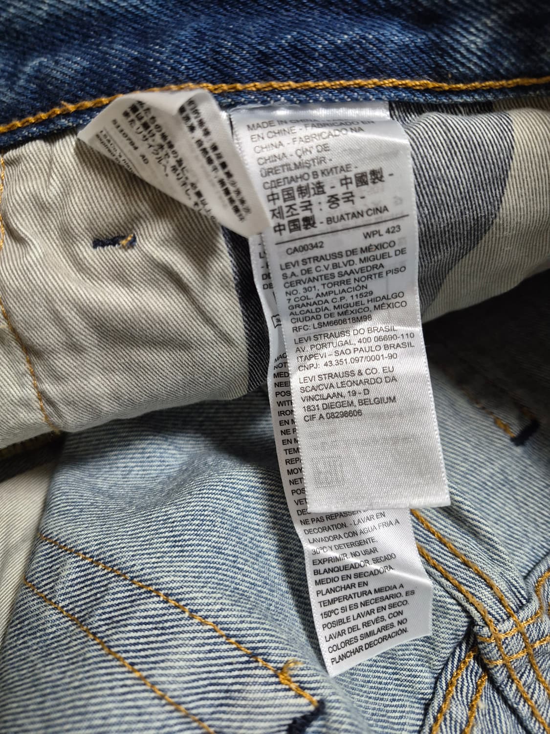 스투시 x 리바이스 501 인디고 워시 판매합니다 상품이미지6