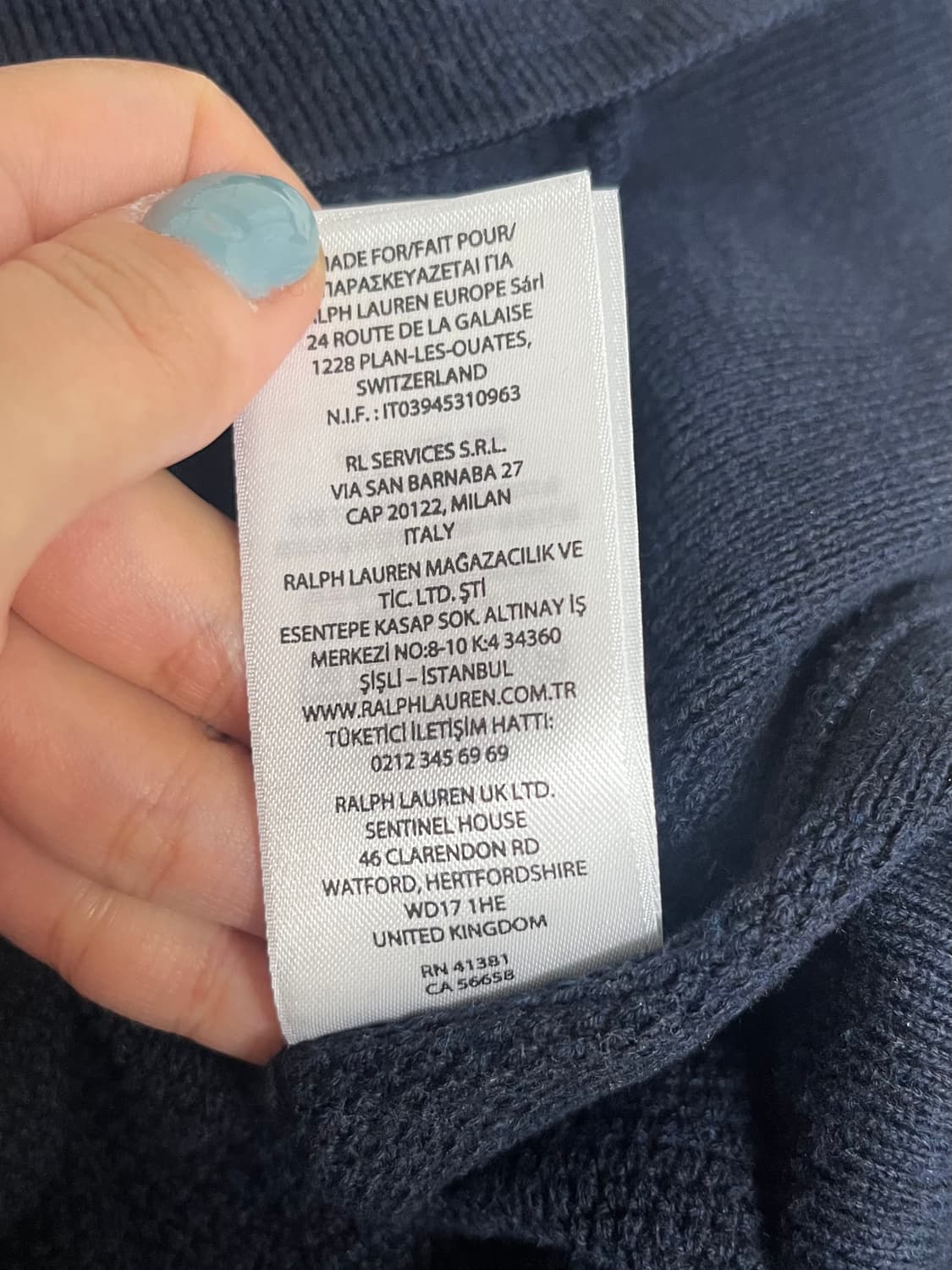 L) 신형 폴로 랄프로렌 피마코튼 니트 네이비 상품이미지6