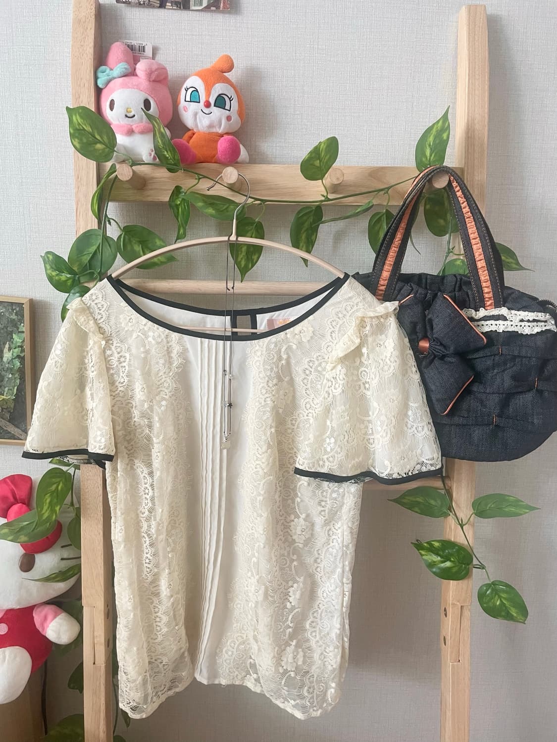 모리걸 빈티지 도트 원피스 set 🤍🖤🎀 상품이미지4