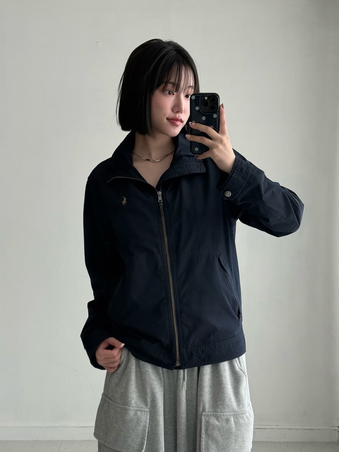 폴로 네이비 폴리쉘 블루종 자켓 상품이미지2