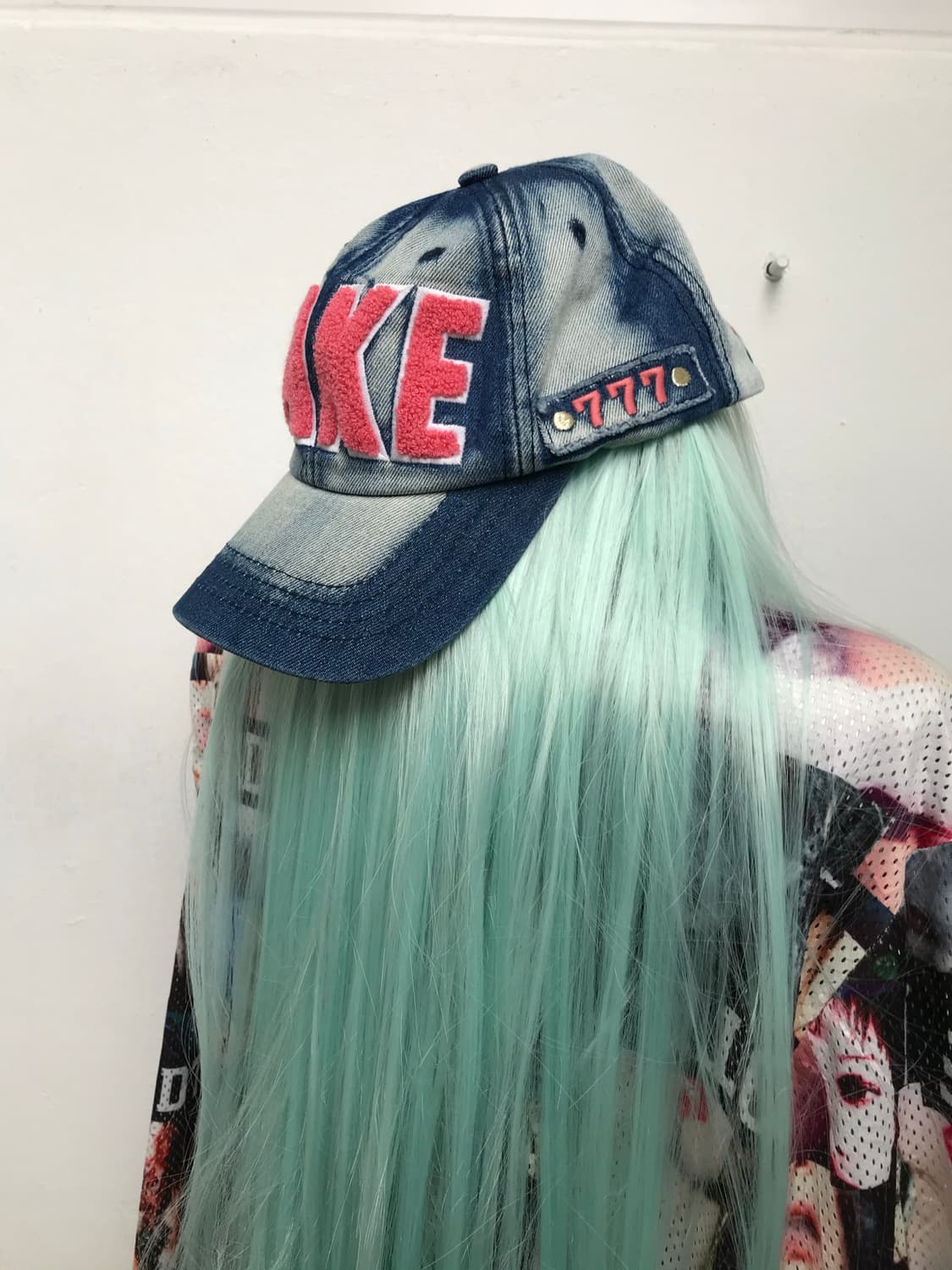 Y2K girl Neon pink Cap  상품이미지3