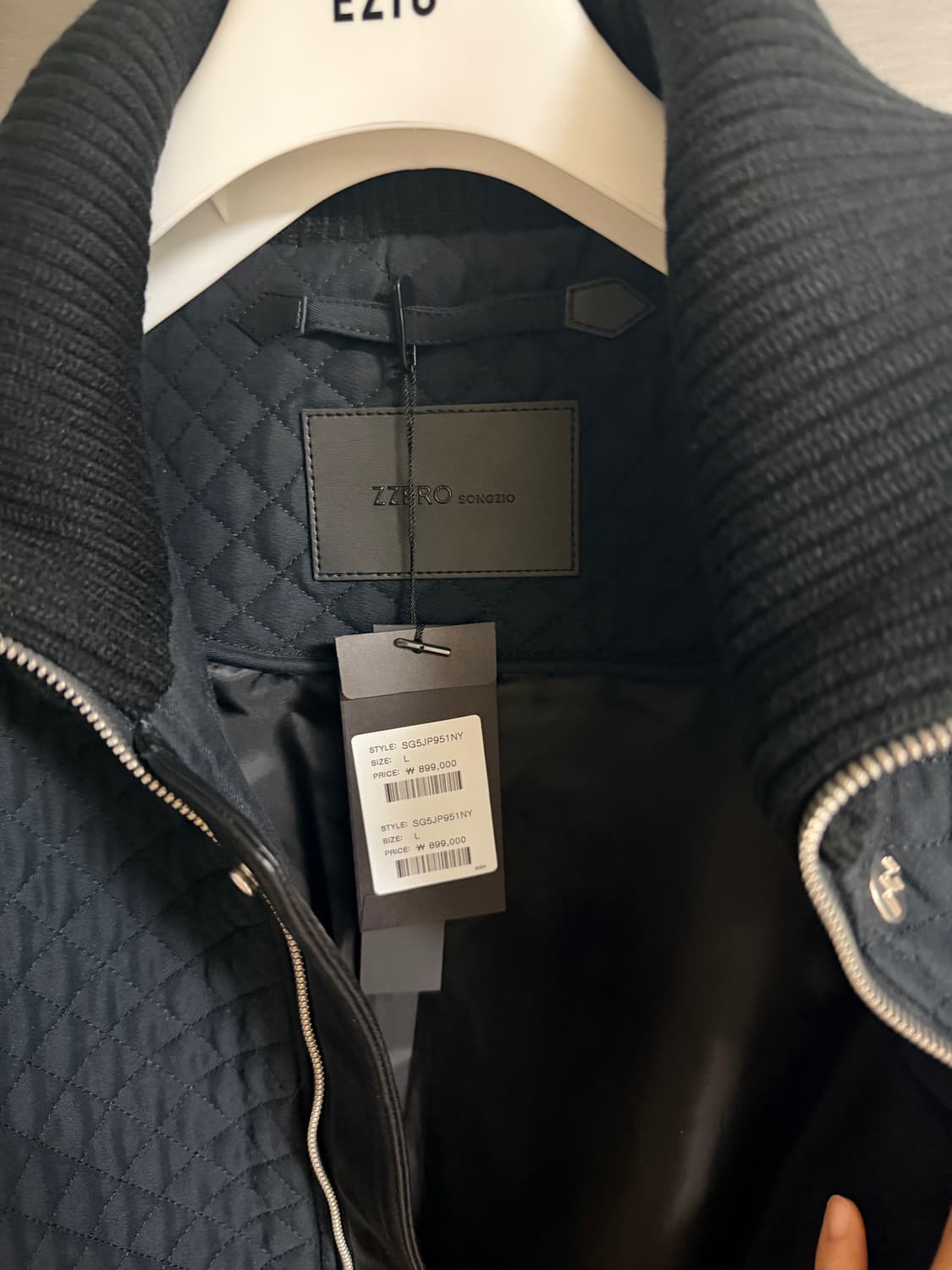 송지오옴므 지제로 카라 퀼팅 패디드 점퍼 상품이미지5