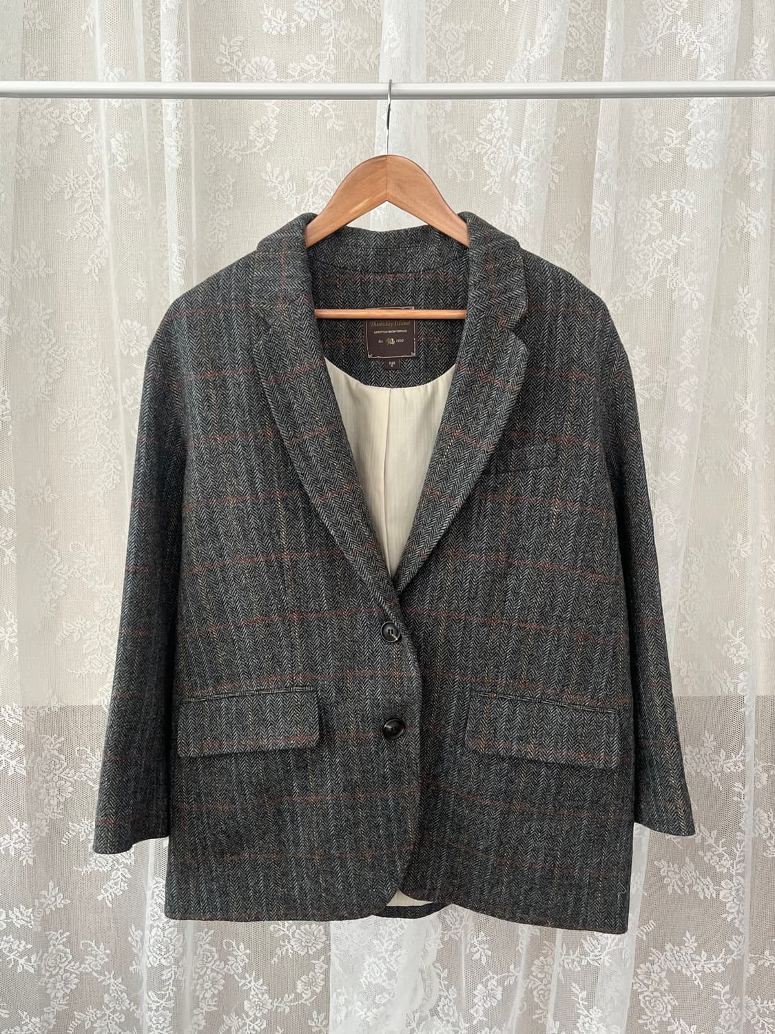 S) 써스데이아일랜드 루즈핏 울 자켓 상품이미지1