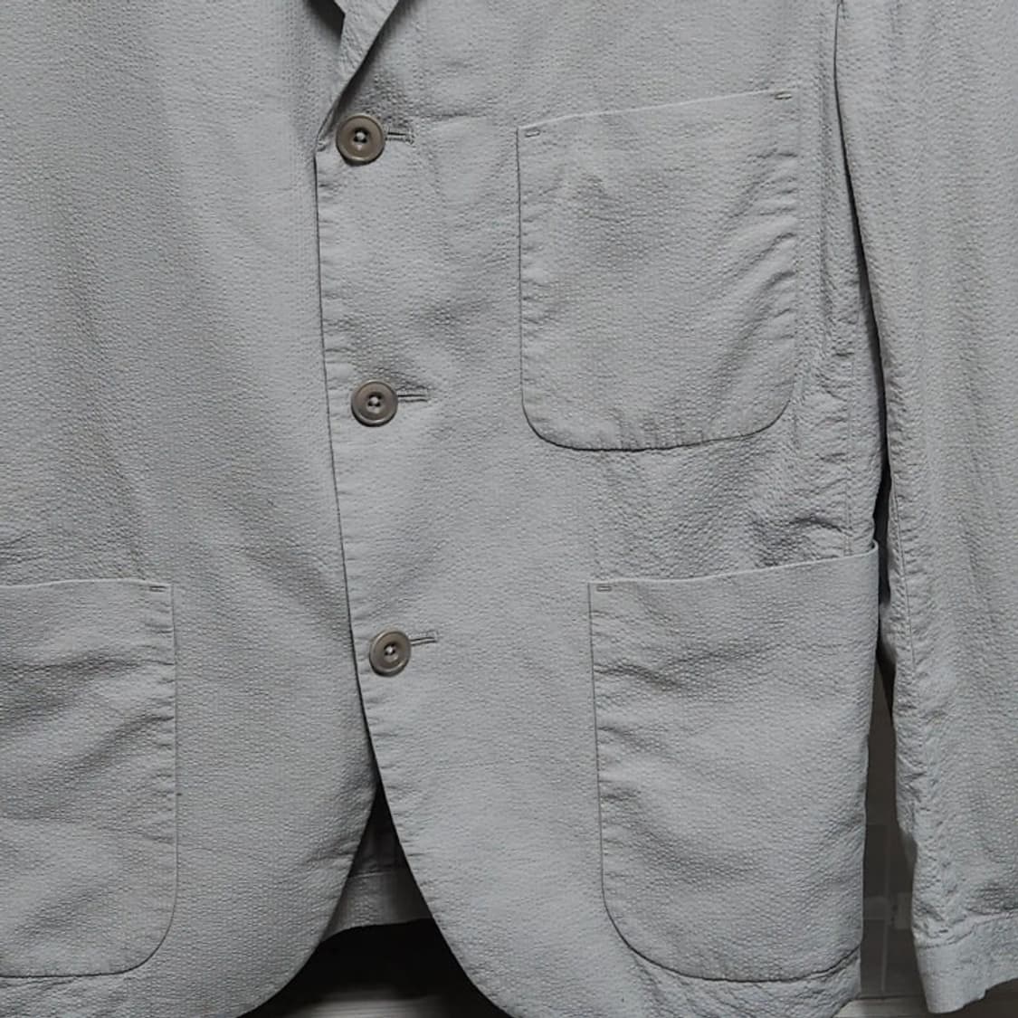 95 유니클로 르메르 시어서커 자켓 그레이 봄 초여름 상품이미지3