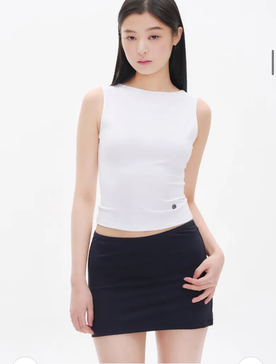Youhee 베이직 보트넥 슬리브리스 상품이미지3