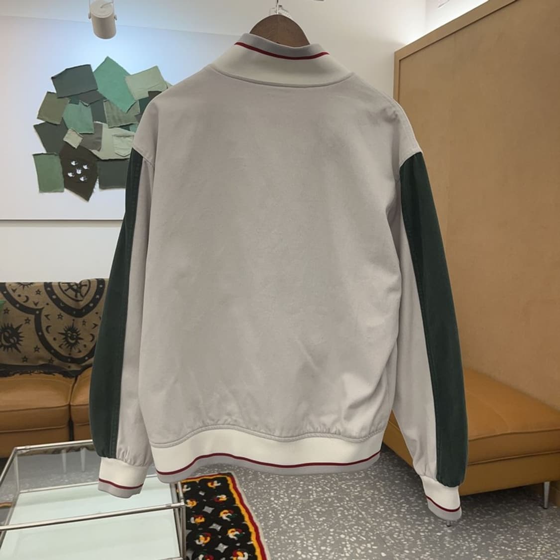 메인부스 레트로 빈티지 슬리브 배색 바시티자켓 105 C07691 상품이미지4