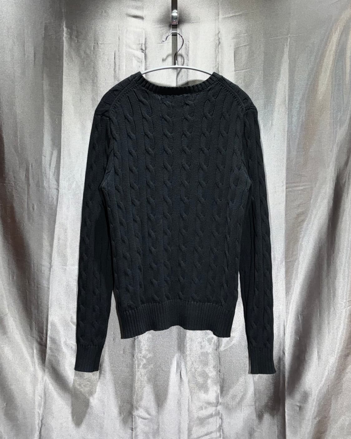 M 폴로랄프로렌 레드포니 블랙 케이블 니트 상품이미지3