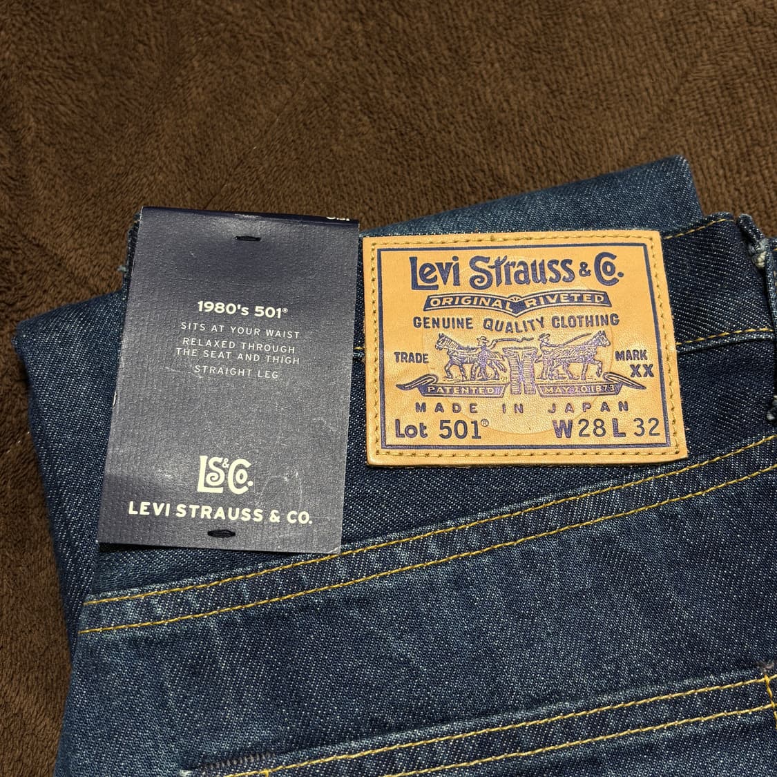 (새제품) 리바이스 블루탭 1980‘S 501 데님 팝니다. 상품이미지6