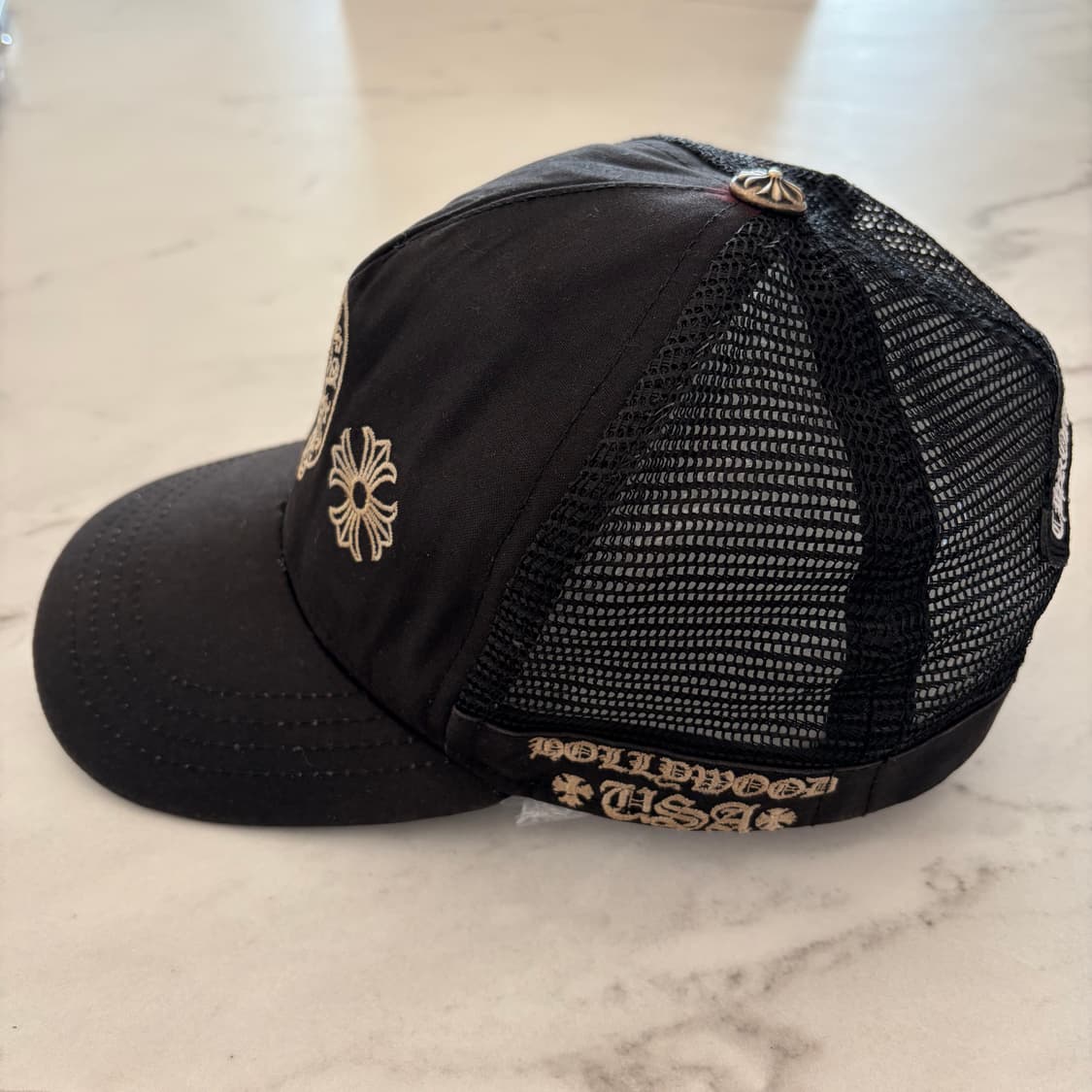 크롬하츠 홀스슈 크로스 사이드 로고 메쉬 캡 모자 USA OS 상품이미지3