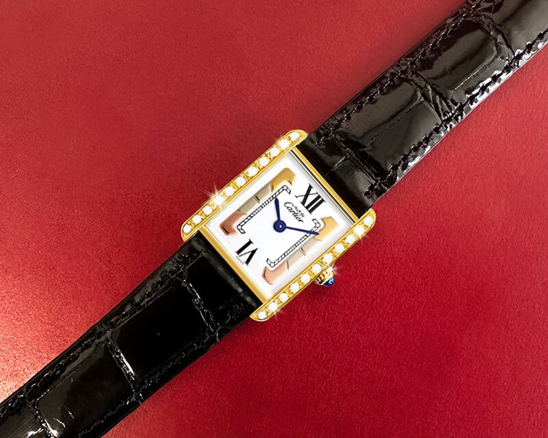 까르띠에 머스트 탱크 트리니티 다이얼 여성 다이아 카리나 시계 상품이미지2