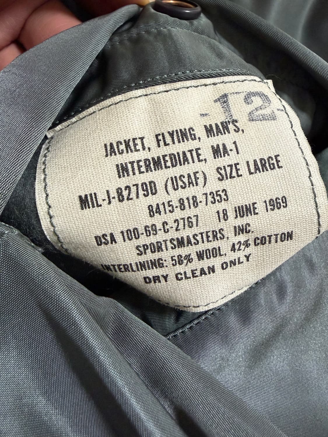 60s 오리지널 플라이트 미공군 ma-1 항공자켓 L 상품이미지4