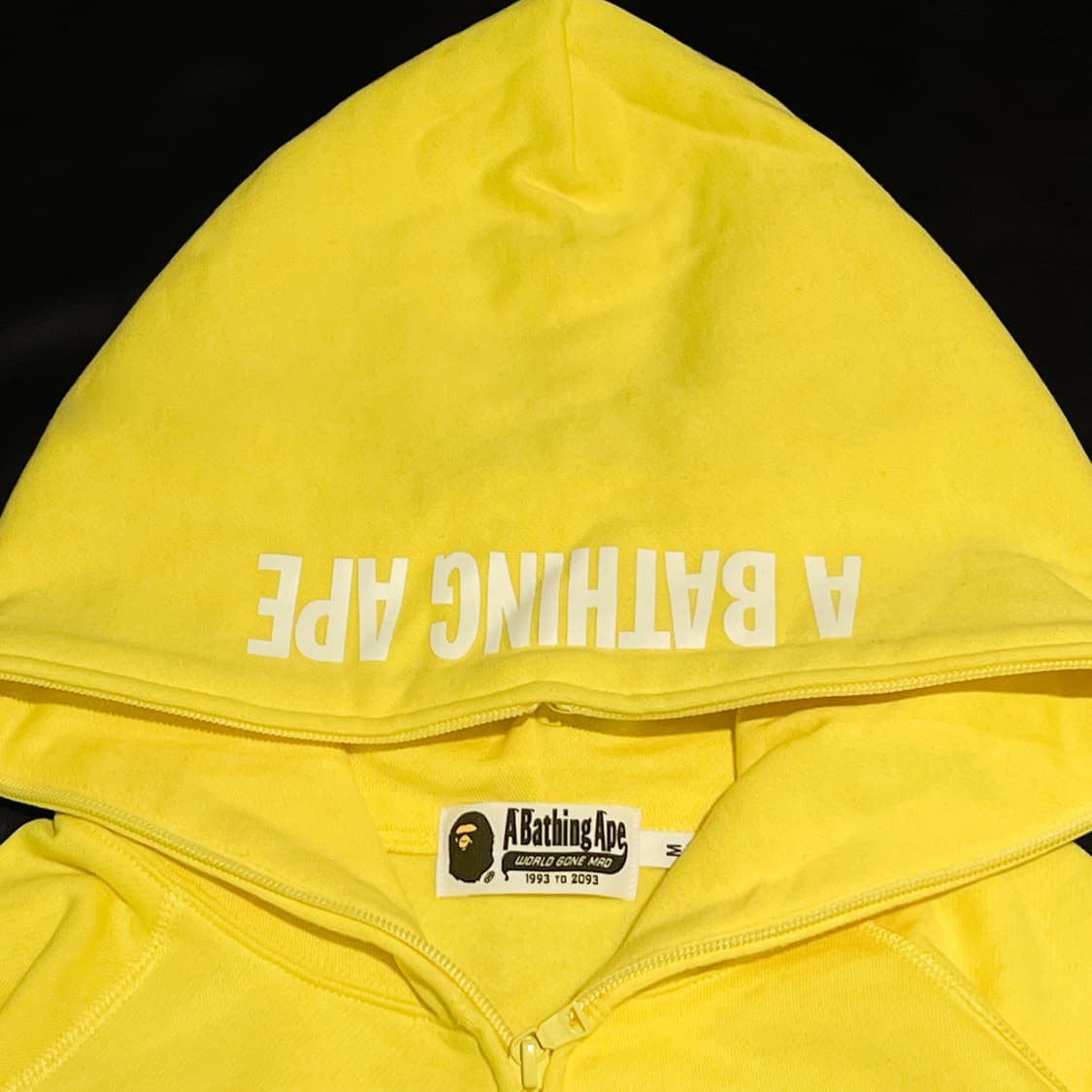 베이프 옐로우 후드집업 상품이미지3