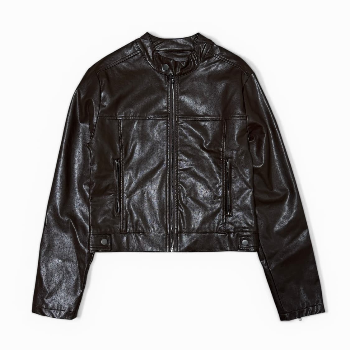 Miigwech Crop Leather Jacket 상품이미지1