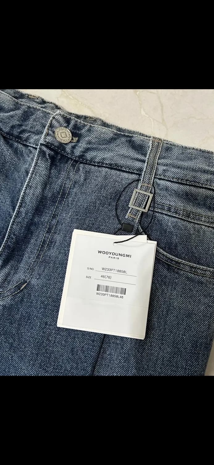 우영미 원턱 세미와이드 데님 팬츠 상품이미지6