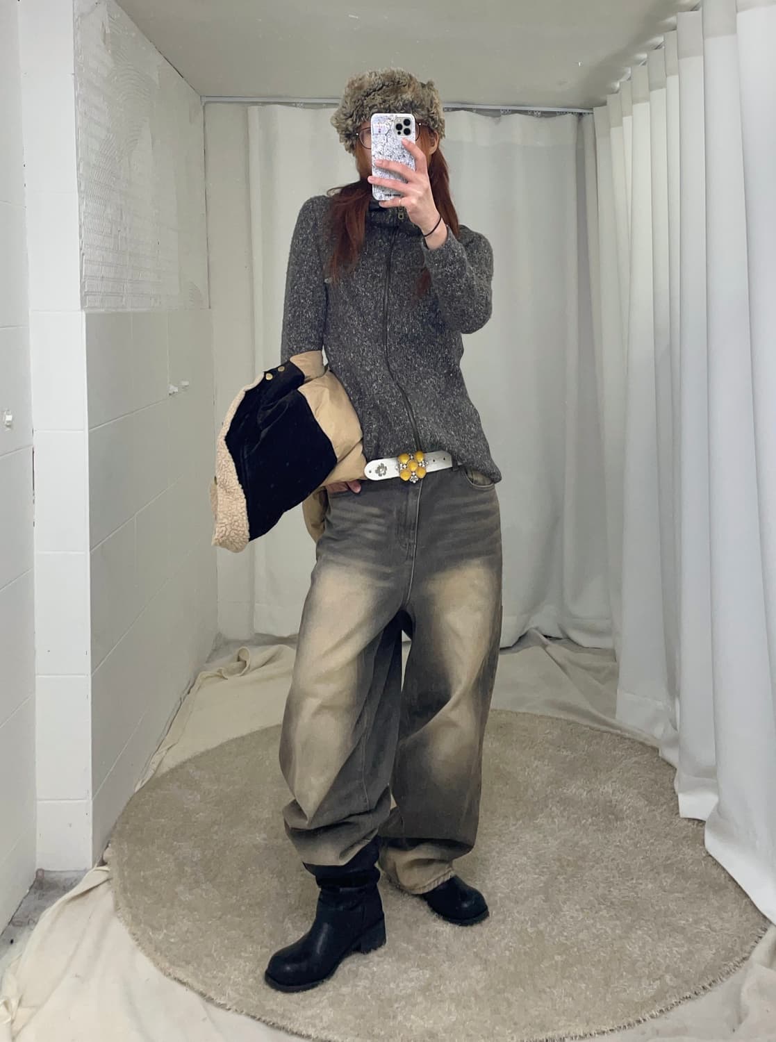 빈티지 브라운 데일리 웨스턴 힙 코디 세트 상품이미지3