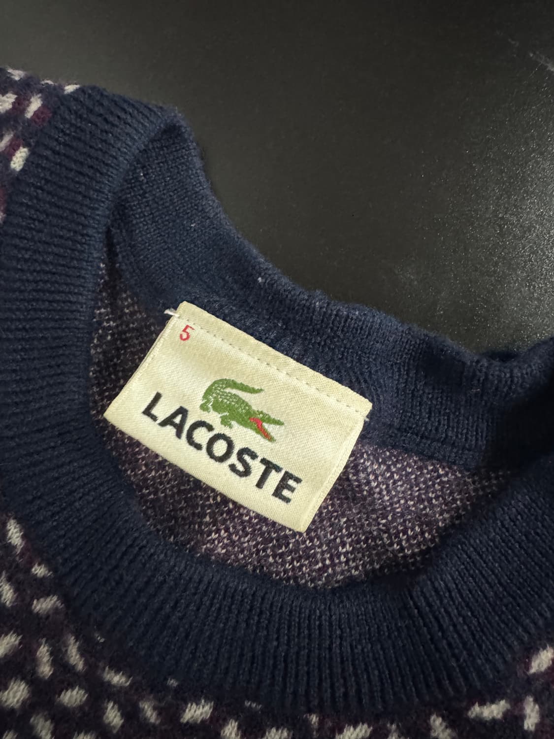 정품!! 여성 라코스테 물결 밀라노 울 니트 55 상품이미지3