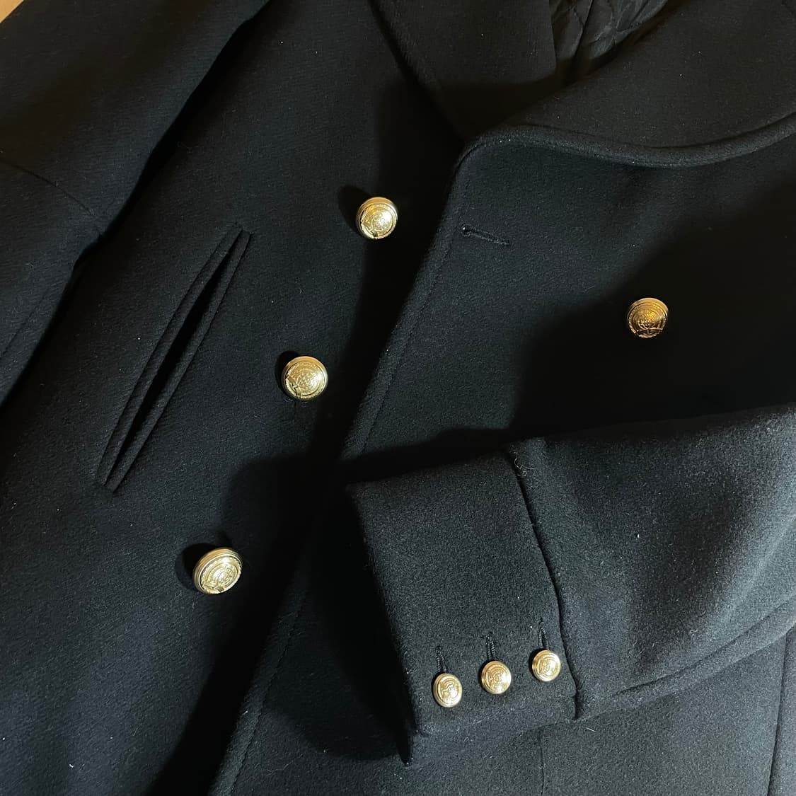 Balmain x H&M 더블 브레스티드 울 코트 상품이미지4