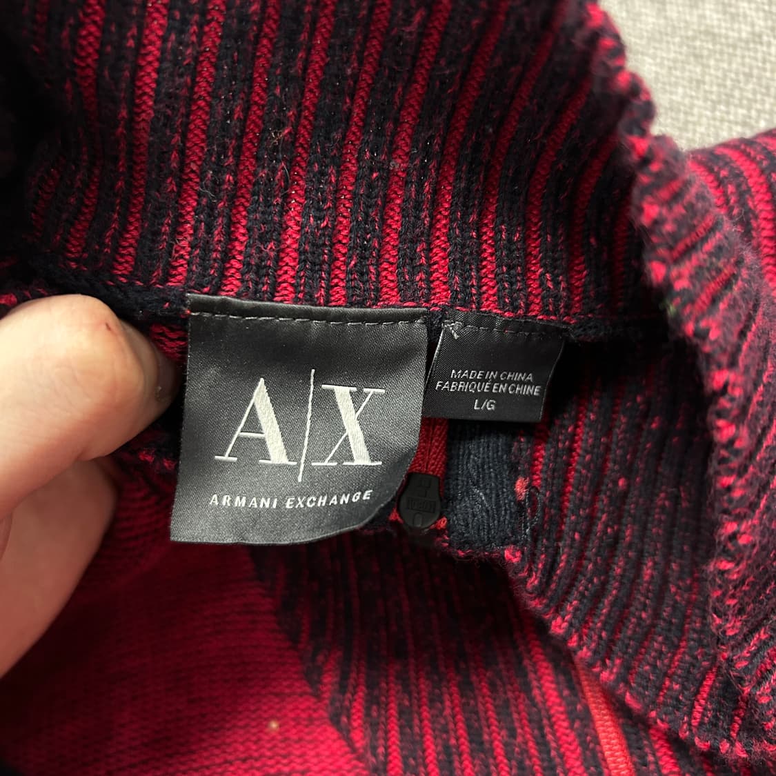 아르마니 익스체인지 빈티지 니트집업(L) 상품이미지2