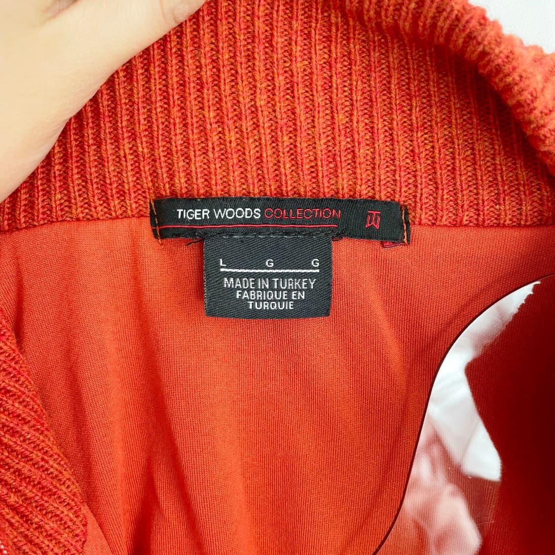 D2 나이키 타이거 우즈 컬렉션 브릭 오렌지 울 하프집업 니트 100사이 상품이미지6
