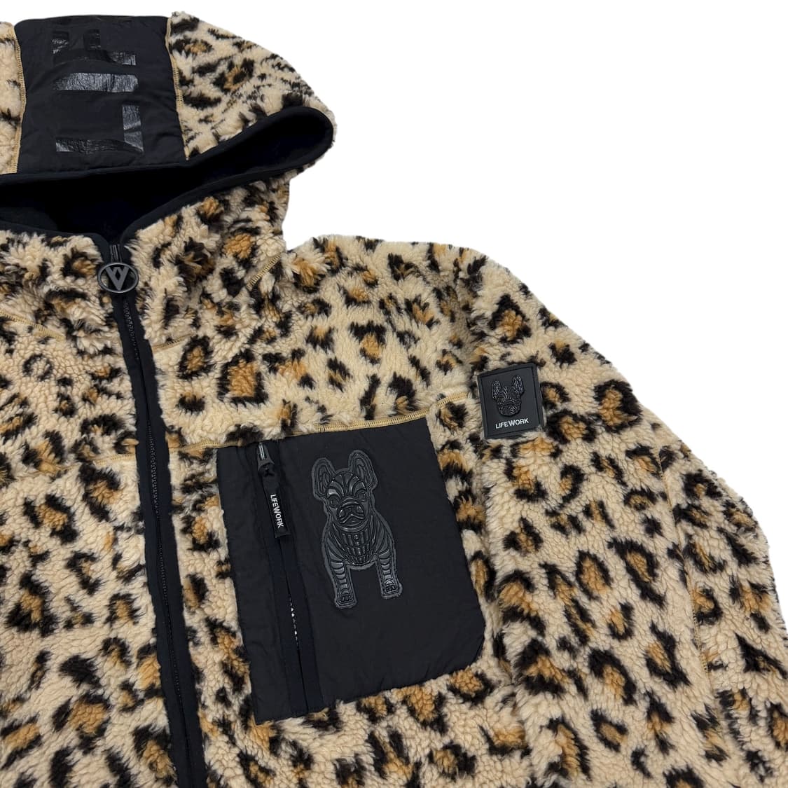 라이프워크 버블링 레오파드 호피 쉐르파 후리스 자켓 S 상품이미지2
