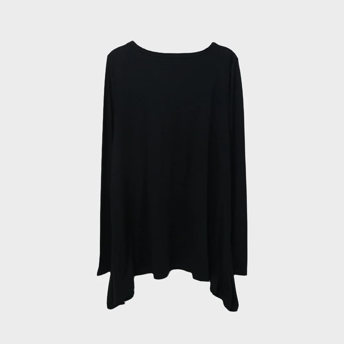 SORRIDERE  스터드 브이넥 레터링 언발 티셔츠 63601 상품이미지2