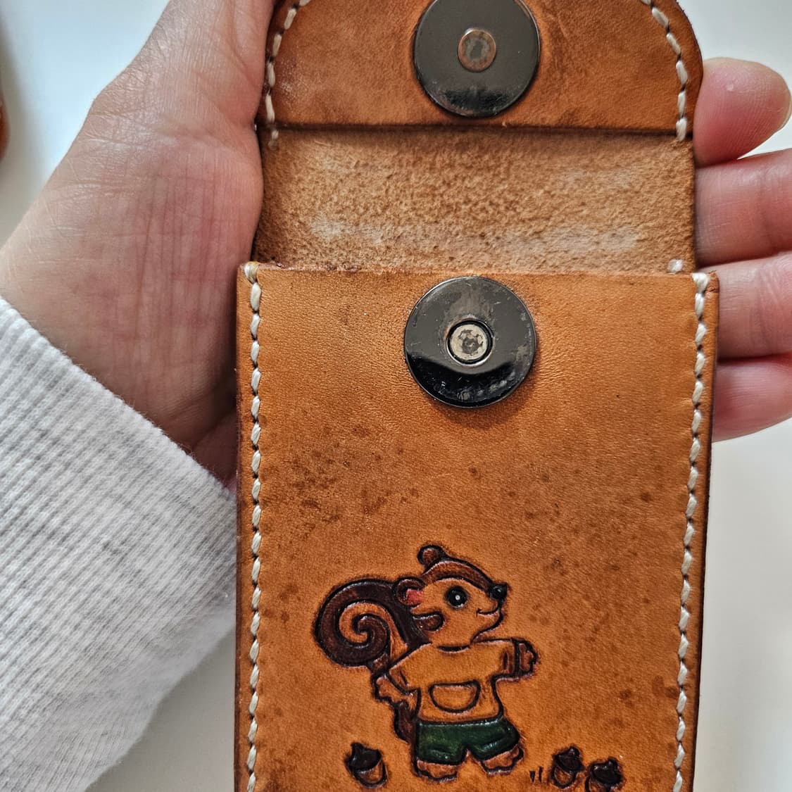 가죽 케이스 핸드메이드 다람쥐 상품이미지3