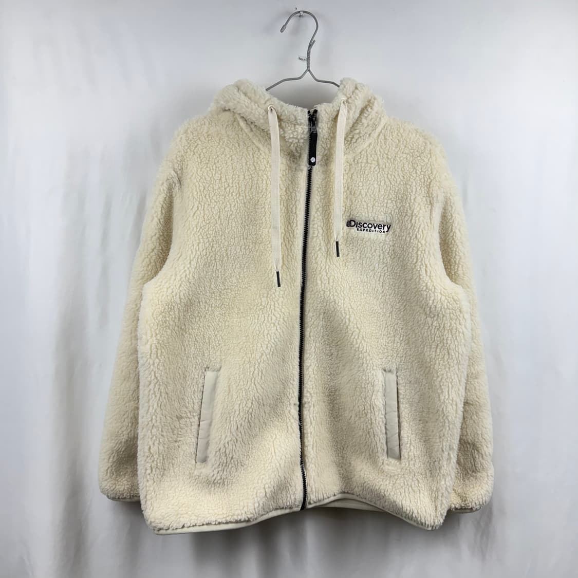 (100) 디스커버리 양털 셰르파 플리스 후드집업 자켓 아이보리 상품이미지2