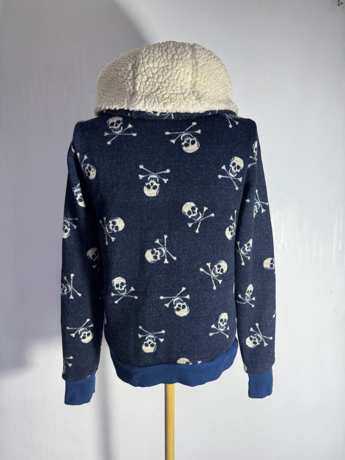 빈티지 스컬 하이넥 사선 집업 자켓 y2k 펑크  상품이미지4