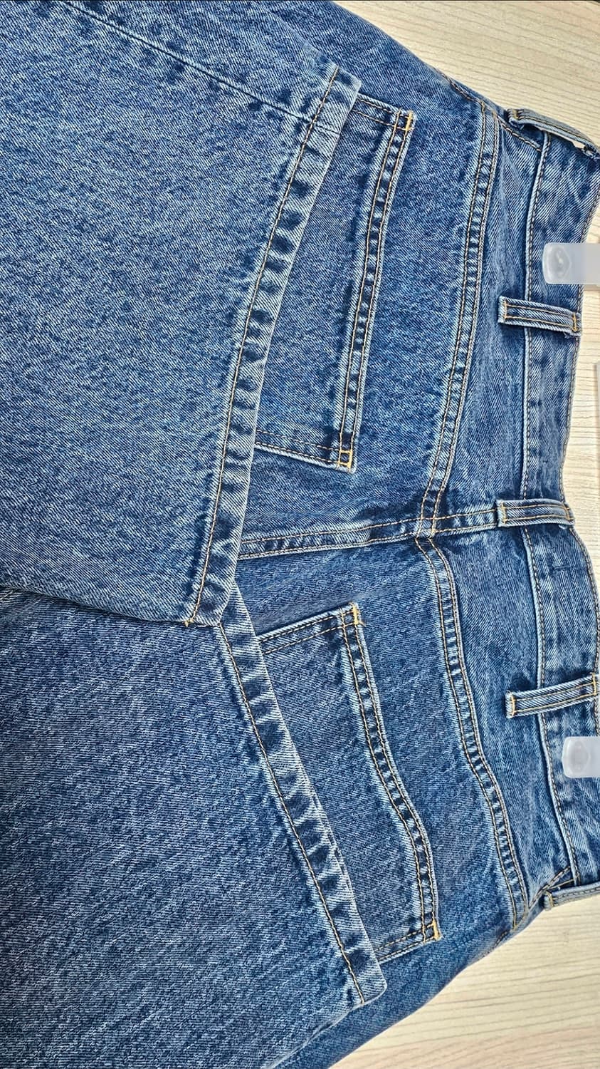 (4) 해칭룸 와이드 커브진 와커진 워시드 블루 상품이미지3