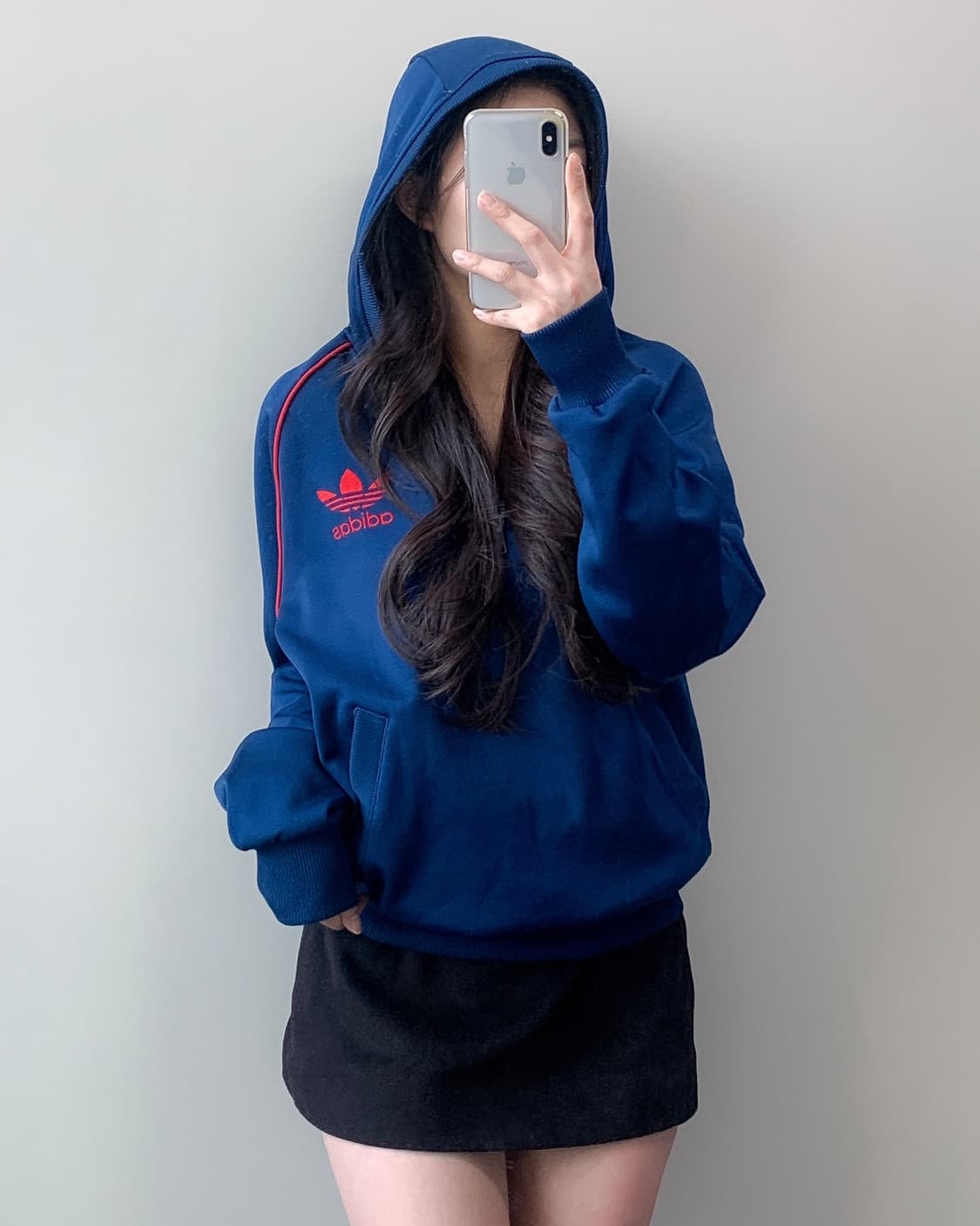 90s 아디다스 반집업 후드티 상품이미지3