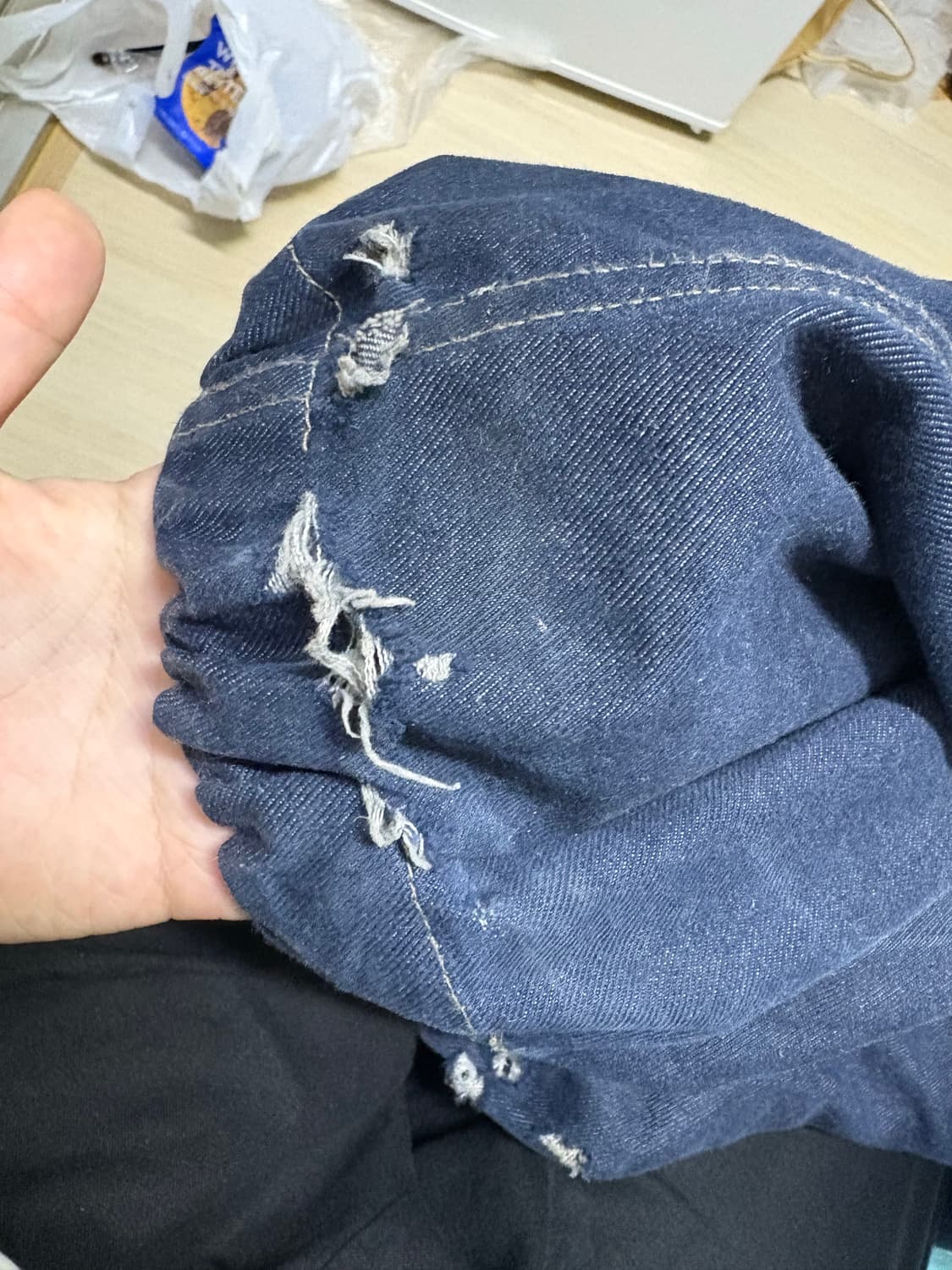 아캄98 핀턱 데님 1사이즈 상품이미지4