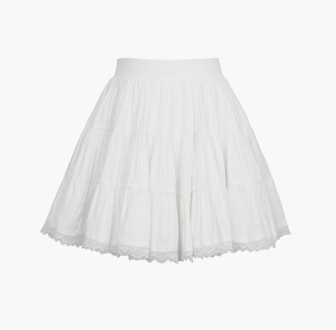 러프넥 POM POM VOLUME SKIRT WHITE [M] 상품이미지3