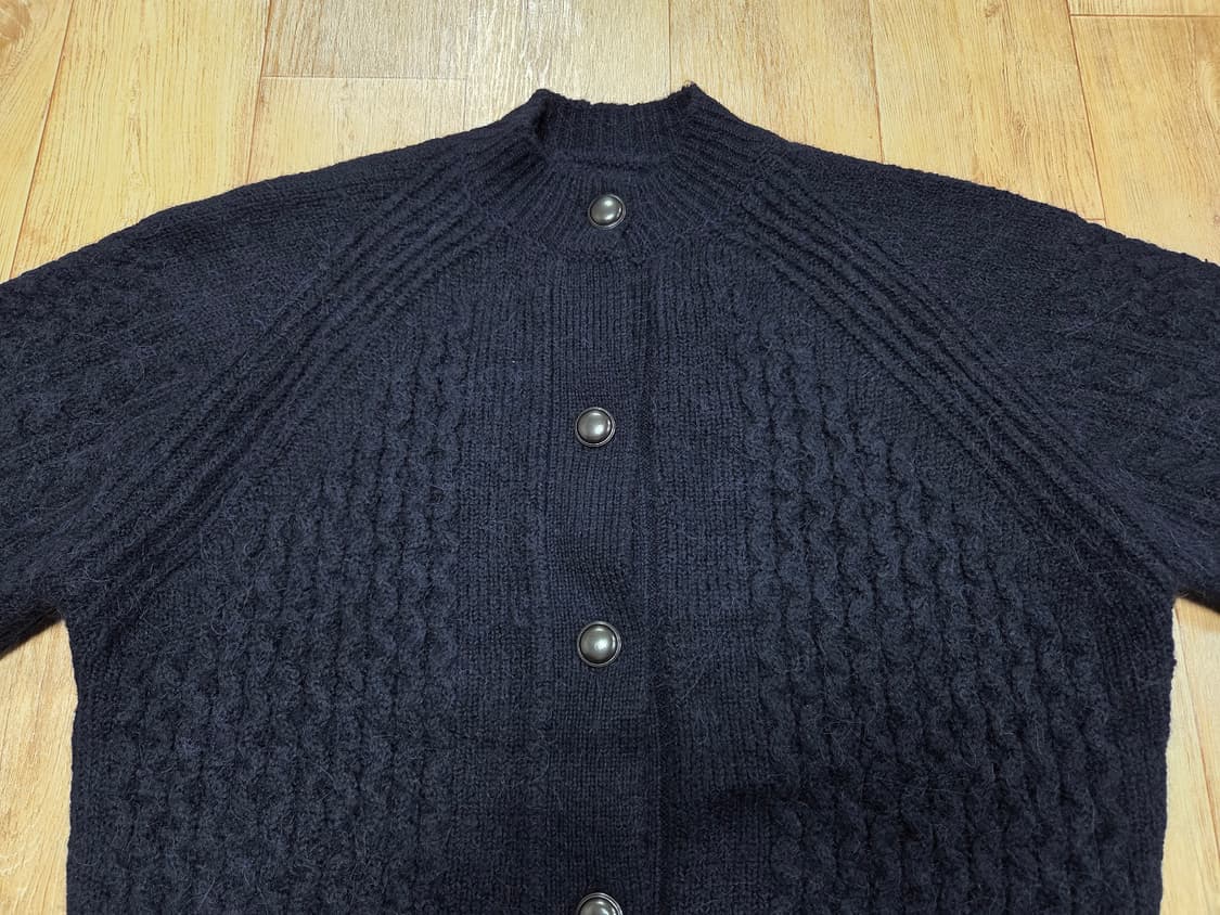 제인송(Jain Song) 알파카 블렌드 케이블 니트자켓가디건 55-66 상품이미지4