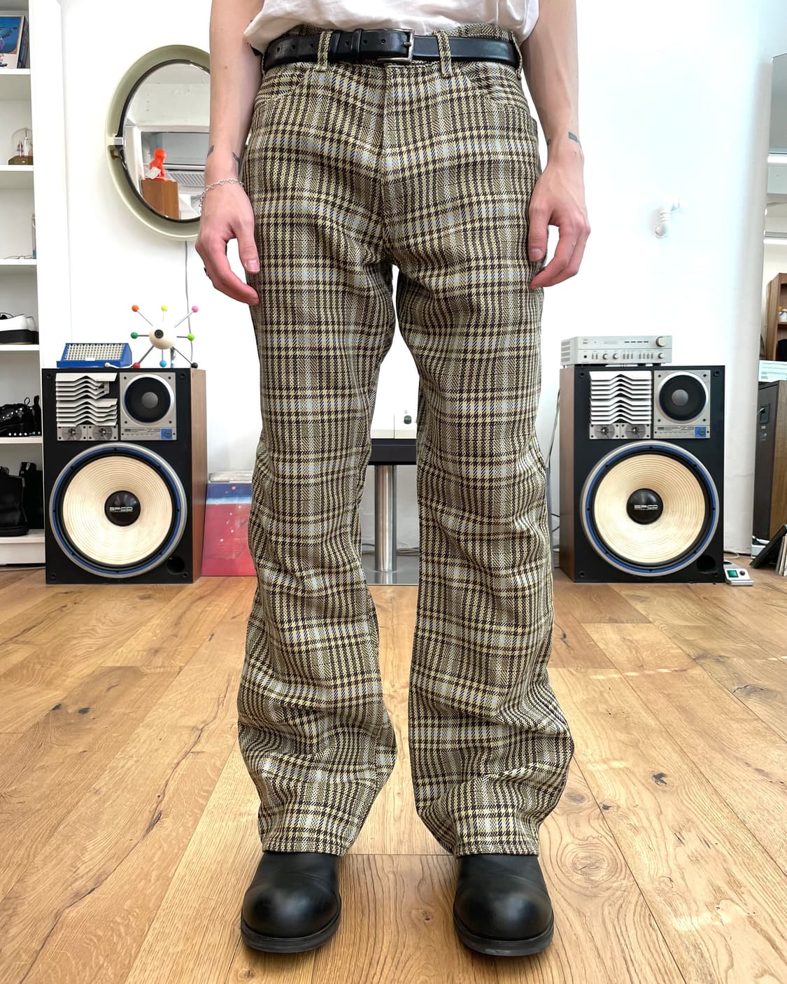 [3] 캐피탈 체크 플레어 팬츠 상품이미지1