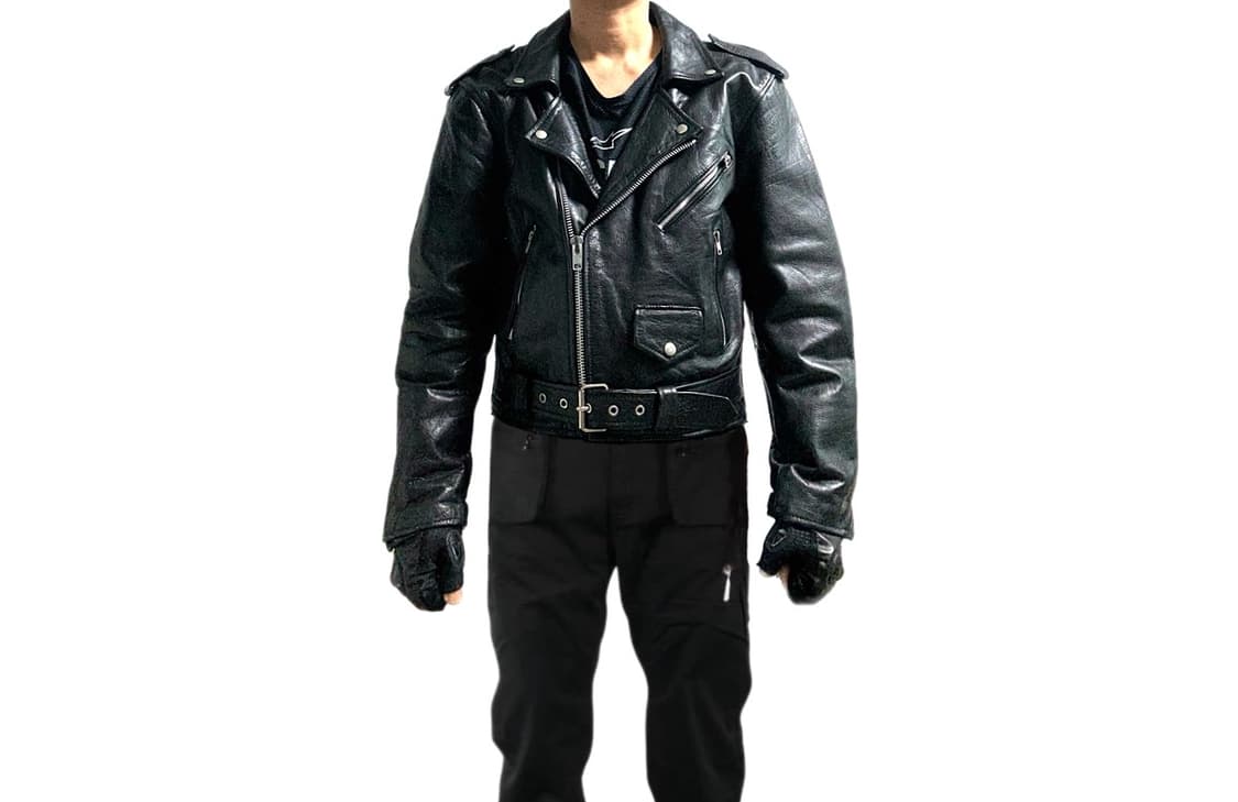 미국 빈티지 더블카라 소가죽 바이커자켓 상품이미지1