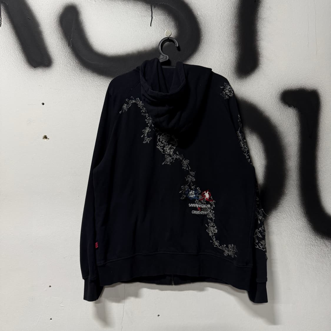 VTG 빈티지 재패니즈 오리엔탈 자수 디테일 하이넥 집업 후디 상품이미지2