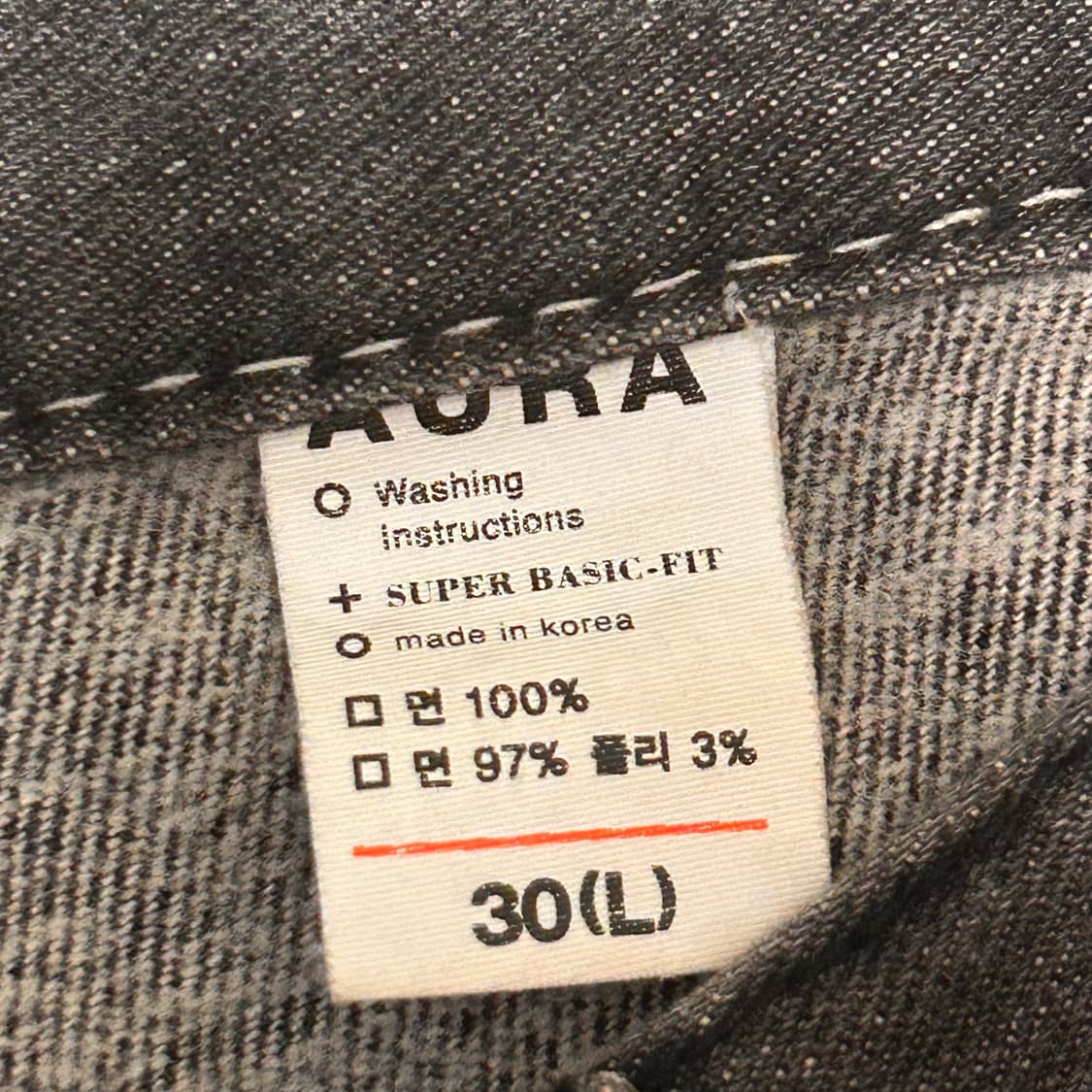 데님 팬츠 블랙 30(L) 상품이미지2