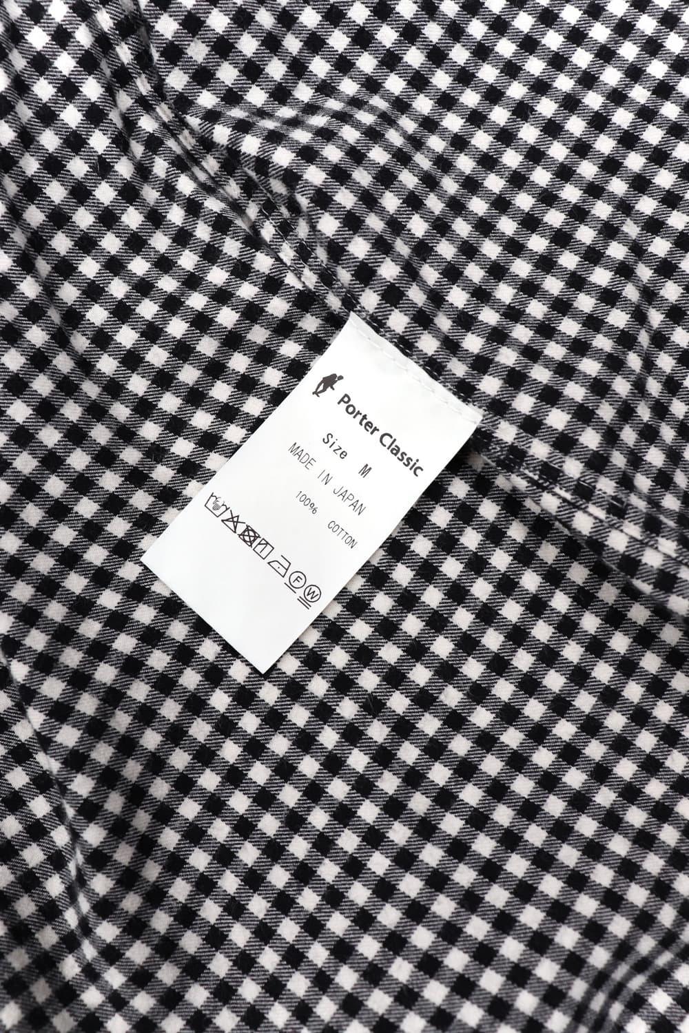 Porter classic 플란넬 깅엄 체크 롤업 셔츠 블랙 상품이미지7